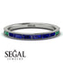 Emerald Cut Sapphire Milgrain Eternity Ring - Teagan No. 30 image 2