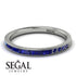 Emerald Cut Sapphire Milgrain Eternity Ring - Teagan No. 75 image 3