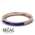 Emerald Cut Sapphire Milgrain Eternity Ring - Teagan No. 14