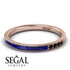 Emerald Cut Sapphire Milgrain Eternity Ring - Teagan No. 44
