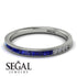 Emerald Cut Sapphire Milgrain Eternity Ring - Teagan No. 15