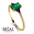 Emerald Cut Emerald With Triangles Ring - Remi No. 64 image 2