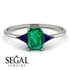 Emerald Cut Emerald With Triangles Ring - Remi No. 66