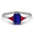 Emerald Cut Sapphire With Triangles Ring - Remi No. 60 image 1