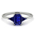 Emerald Cut Sapphire With Triangles Ring - Remi No. 75 image 1