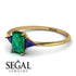 Emerald Cut Emerald With Triangles Ring - Remi No. 64 image 3