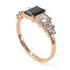 Emerald Cut Black Diamond Geometrical Ring - Briella No. 8 image 2