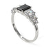 Emerald Cut Black Diamond Geometrical Ring - Briella No. 9 image 2