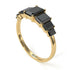Emerald Cut Black Diamond Geometrical Ring - Briella No. 37 image 6