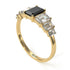 Emerald Cut Black Diamond Geometrical Ring - Briella No. 7 image 2