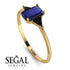 Emerald Cut Sapphire With Triangles Ring - Remi No. 43 image 2