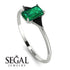 Emerald Cut Emerald With Triangles Ring - Remi No. 36