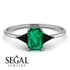 Emerald Cut Emerald With Triangles Ring - Remi No. 36