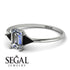 Emerald Cut Diamond With Triangles Ring - Remi No. 33 image 12