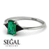 Emerald Cut Emerald With Triangles Ring - Remi No. 36