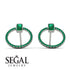 Emerald Cut Circle Emerald Earrings - Oaklyn No. 21 image 10