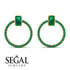 Emerald Cut Circle Emerald Earrings - Oaklyn No. 19 image 3