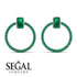 Emerald Cut Circle Emerald Earrings - Oaklyn No. 21 image 3