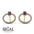 Emerald Cut Circle Sapphire Earrings - Oaklyn No. 13 image 10