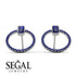 Emerald Cut Circle Sapphire Earrings - Oaklyn No. 75 image 10