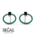 Emerald Cut Circle Black Diamond Earrings - Oaklyn No. 24 image 10