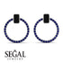 Emerald Cut Circle Black Diamond Earrings - Oaklyn No. 69