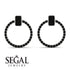 Emerald Cut Circle Black Diamond Earrings - Oaklyn No. 39 image 3
