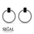 Emerald Cut Circle Black Diamond Earrings - Oaklyn No. 9 image 3