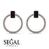 Emerald Cut Circle Black Diamond Earrings - Oaklyn No. 8 image 3