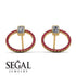 Emerald Cut Circle Diamond Earrings - Oaklyn No. 46 image 10