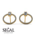 Emerald Cut Circle Diamond Earrings - Oaklyn No. 1 image 10