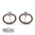 Emerald Cut Circle Diamond Earrings - Oaklyn No. 32