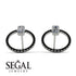 Emerald Cut Circle Diamond Earrings - Oaklyn No. 33