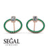 Emerald Cut Circle Diamond Earrings - Oaklyn No. 17 image 10