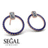 Emerald Cut Circle Diamond Earrings - Oaklyn No. 62