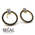 Emerald Cut Circle Diamond Earrings - Oaklyn No. 31 image 2