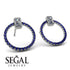 Emerald Cut Circle Diamond Earrings - Oaklyn No. 63
