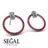 Emerald Cut Circle Diamond Earrings - Oaklyn No. 48