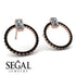 Emerald Cut Circle Diamond Earrings - Oaklyn No. 32 image 2