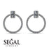 Emerald Cut Circle Diamond Earrings - Oaklyn No. 3 image 3