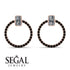 Emerald Cut Circle Diamond Earrings - Oaklyn No. 32 image 3