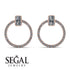 Emerald Cut Circle Diamond Earrings - Oaklyn No. 2 image 3