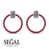 Emerald Cut Circle Diamond Earrings - Oaklyn No. 48