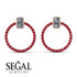 Emerald Cut Circle Diamond Earrings - Oaklyn No. 47