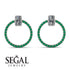 Emerald Cut Circle Diamond Earrings - Oaklyn No. 18