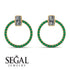 Emerald Cut Circle Diamond Earrings - Oaklyn No. 16 image 3