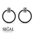 Emerald Cut Circle Diamond Earrings - Oaklyn No. 33