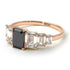 Emerald Cut Black Diamond Geometrical Ring - Briella No. 8