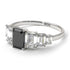 Emerald Cut Black Diamond Geometrical Ring - Briella No. 9