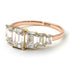 Two Tones Emerald Cut Diamond Geometrical Ring - Briella No. 76